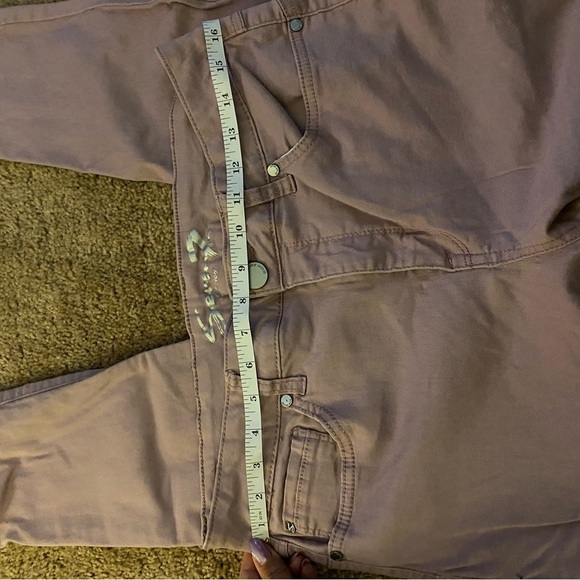 Seven 7 Womens High Rise Waist Jeans Skinny Stretch Com Mauve Pink Sz 12 - Picture 8 of 11